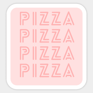 Pizza Text Design in Pink Sticker